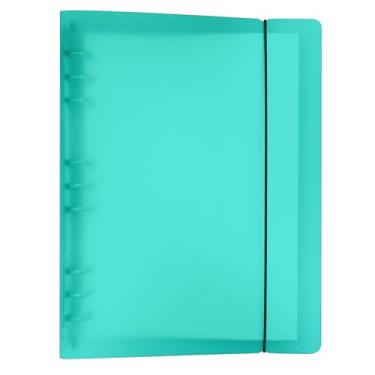 Imagem de Zelten Pasta de arquivo colorida de PP para fichário de folhas soltas com refil de caderno/organizador pessoal (mini conjunto B5 com 9 furos, verde)