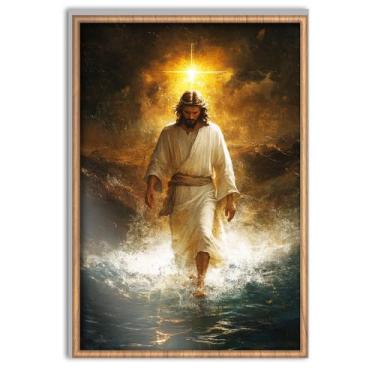 Imagem de Imagem de Jesus, arte de parede de Jesus - Arte de parede cristã, pôsteres para paredes, sem moldura 33 x 43 cm