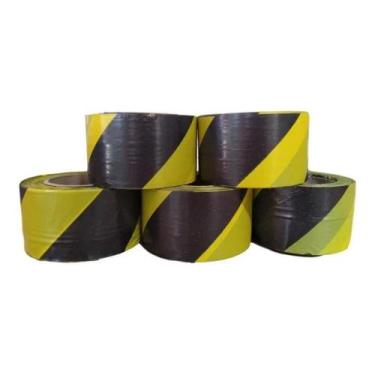 Imagem de Fita Segurança Preta/amarela de 200metros para Isolamento de areas de 