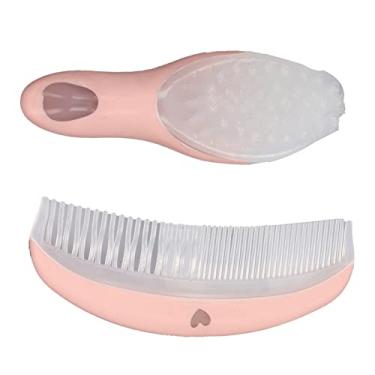 Imagem de Escova de Cabelo do bebê, Escova de bebê e Conjunto de Pente Portátil Purificador do Couro Cabeludo do bebê Bonito Macio Conjunto de Escova de Cabelo do bebê para Infantil