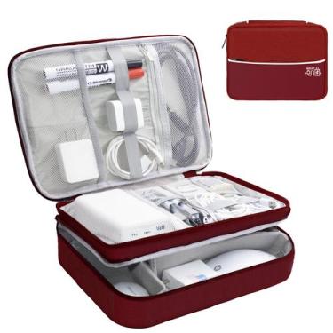 Imagem de Bolsa organizadora Miavers Electronics de nylon impermeável de três ca
