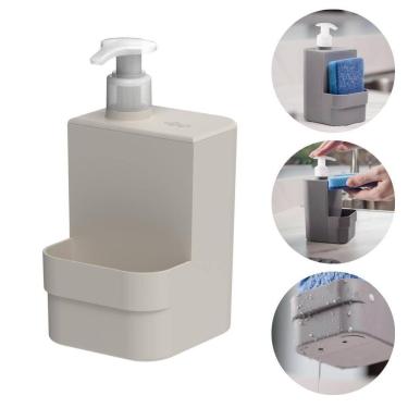 Imagem de Dispenser Detergente Porta Esponja Pump Dosador 500Ml Trium