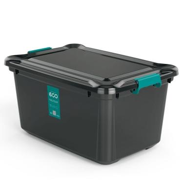 Imagem de Caixa Plástica Organizadora 27 Litros Plasvale Eco Preto