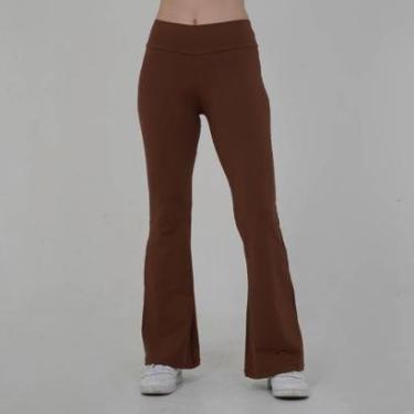 Imagem de Calça Legging Lublanc Flare Bailarina Cós Alto Zero Transparência Feminina-Feminino