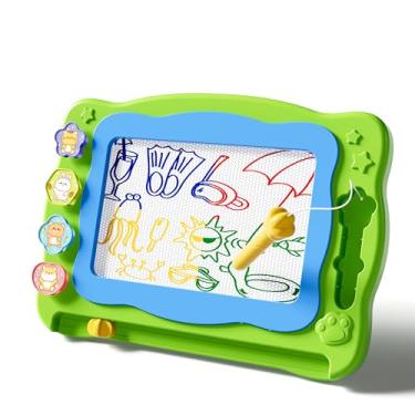Imagem de Prancheta de desenho magnética grande brinquedos infantis para meninas meninos 3 4 5 6 7 anos de idade, crianças Montessori, pré-escolar, brinquedos educativos de viagem, presentes Etch um ímã