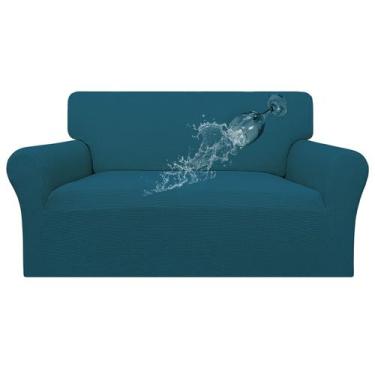 Imagem de Capa de sofá impermeável Loveseat Easy-Going Peacock Blue