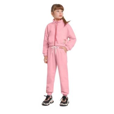 Imagem de Jaqueta Cropped em Moletom Juvenil Feminina Gloss, Rosa, 18