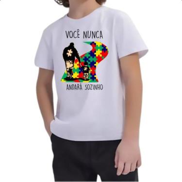 Imagem de Camiseta Infantil Autismo Voce nunca andara sozinho Pai - Alearts, 8
