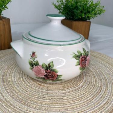 Imagem de Sopeira cumbuca porcelana branca decorada 900 ml - AMA Arts