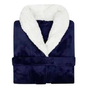 Imagem de Roupão De Banho Com Sherpa - Microfibra Tamanho Plus Size Incluso - AN