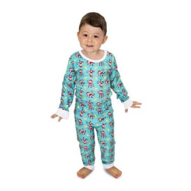 Imagem de Pijama Body Baby Longo Divertido Macaquinhos - Alegria de Montar, M (3