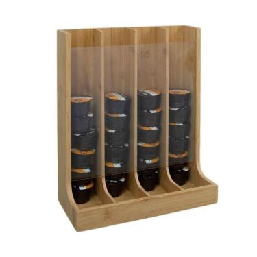 Imagem de Porta Cápsulas De Bambu Oikos Universal Com 4 Divisórias