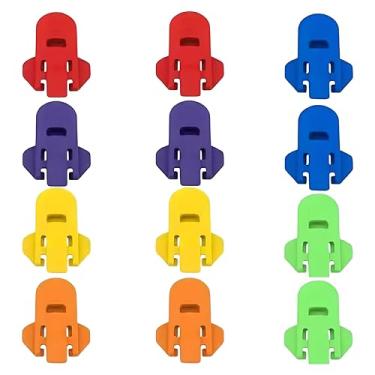 Imagem de Conjunto de abridor de lata colorido, pacote com 12 para refrigerante, cerveja, coca | abridores de lata com abas de plástico | Barricada de bebidas para churrasco de piquenique. ENBRWAS