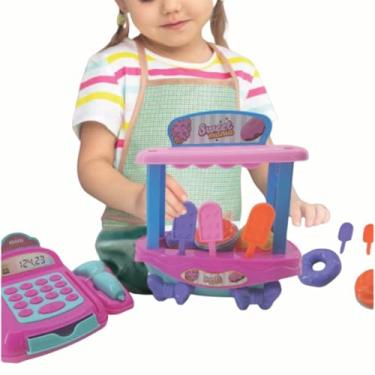 Imagem de Kit de Brinquedo Caixa Registradora e Sorveteira Infantil