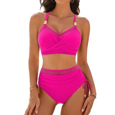 Imagem de Conjunto de biquíni Blooming Jelly de cintura alta para controle de ba