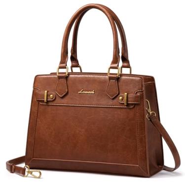 Imagem de LOVEVOOK Bolsas e bolsas para mulheres, bolsa de ombro bolsa preta e alça superior de couro PU para mulheres, Marrom - s, Medium