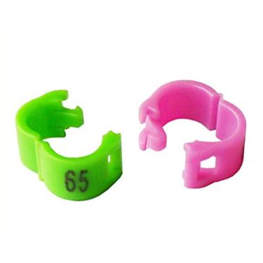 Imagem de freen-p 100/lote 4 mm 1-100 clipe numerado encaixe plástico pássaro anel perna bandas papagaio finch canárias agrupado, verde