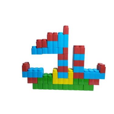 Imagem de Blocos Gigantes De Montar 7 Cores Pegue & Monte