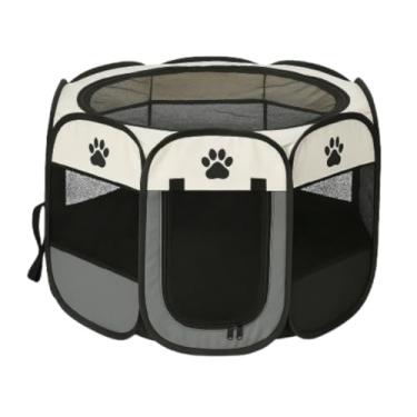 Imagem de Cercado Casinha Para Cachorros Pet Portátil Dobrável 60cm Petting Is Caring (Cinza)