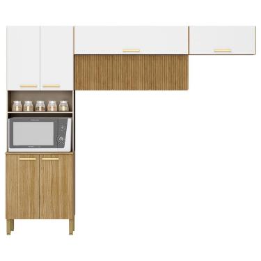 Imagem de Cozinha 3 Pecas Urbane 260 Cm Freijo Supremo Cp Ripado Freijo Ktp