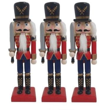 Imagem de Enfeite De Madeira Soldadinho Quebra Nozes Nt0011uc - Artlille