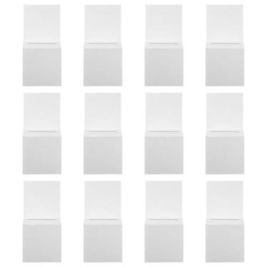 Imagem de ZFLYCANP Caixa de sorteio, caixa de doação portátil, caixas de sugestões brancas para colecionar cartões de visita