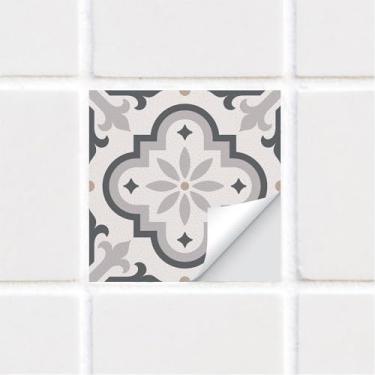 Imagem de Alwayspon 25 peças 6 x 6 polegadas/15 x 15 cm Adesivo de azulejo de parede de vinil, decalque autoadesivo texturizado cinza adesivo adesivo em azulejos à prova d'água removível para cozinha e banheiro