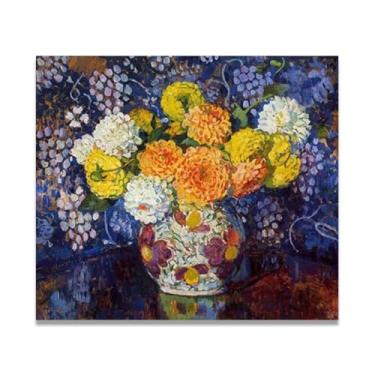 Imagem de LKXGRRSFG Vaso de flores Théo van Rysselberghe: Impressão em tela neoimpressionista belga chave 69 x 66 cm sem moldura