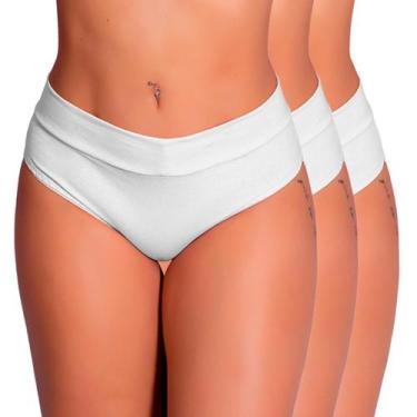 Imagem de Kit 5 Calcinhas Pós Parto CósAlto Confortável Aperta Barriga Ajuste Pe