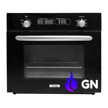 Imagem de Forno À Gás GN de Embutir Stelar Due 55 Litros Preto, Preto, 220V, 55 