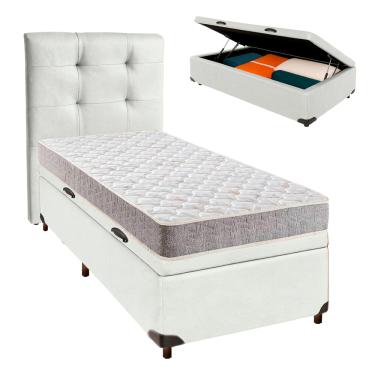 Imagem de Kit Cabeceira + Cama Box Bau  + Colchão Solteiro D33 D33 Inducol