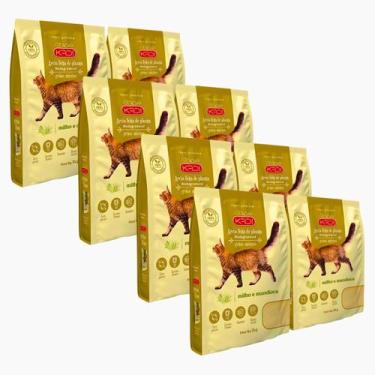 Imagem de 8 Areia Higiênica Biodegradável Grãos Mistos Gatos Kadi 2kg