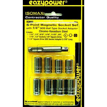 Imagem de Conjunto de adaptadores Eazypower 83662 6 pontos 7/81.3 cm a 1/5.1 cm Sock SDS 1/10.2 cm (9 peças)