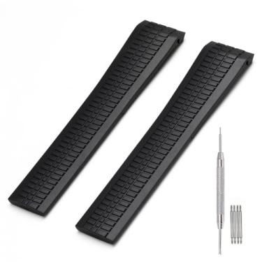 Imagem de CYKLDS Pulseira de relógio de borracha de substituição para Patek Aquanaut Philippe - Pulseira de silicone de 21 mm compatível com PP 5164A 5167A, pulseira de relógio