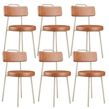 Imagem de Kit 06 Cadeiras Decorativas Estofada Sala Jantar Barcelona Arena L02 m