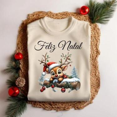 Imagem de Camiseta Unissex Natal Hena Na Neve Personalizada Fim de Ano Festas - 