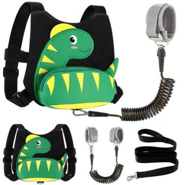 Imagem de Toddler Harness Leash e Anti Lost Wrist Link Acmor Dinosaur - Accmor