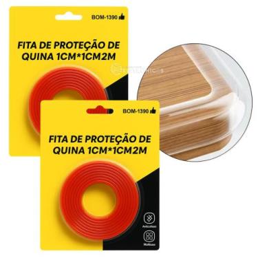 Imagem de Protetor de Quina em Silicone 2m Adesivo Segurança para Crianças e Pet