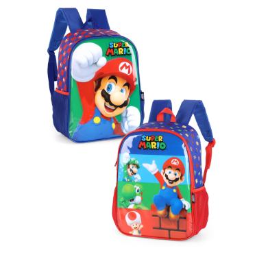 Imagem de Mochila Costas Infantil Escolar Luxcel Super Mario IS41381MO