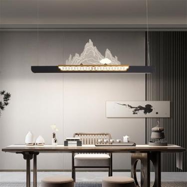 Imagem de Restaurante Contemporâneo Lâmpada Pingente LED Estilo Chinês Retro Criatividade Bar Balcão Sala de Estar Quarto Estudo Hotel Casa de Chá Candelabro (Estilo 25 L120CM)