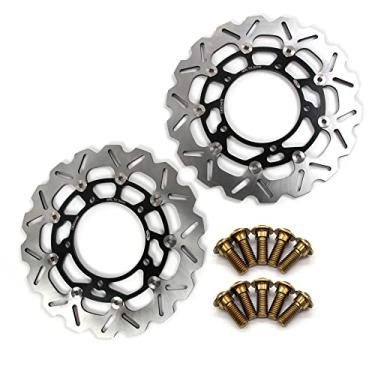 Imagem de Discos de freio dianteiro Arashi Rotores com parafusos de montagem para Suzuki Hayabusa GSX1300R GSXR 1300 08-20, GSX B-KING 1300 08-10, DL1050 V-STROM 1050 20-21, GSF Bandit 1200 06, GSF 1250 00 7 a