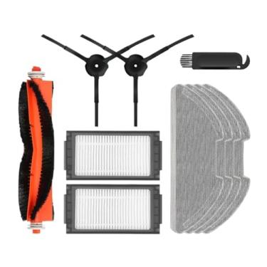 Imagem de Main/Side Brush Hepa Filter Mop Cloths Main Brush Cover Compatible With XiaoMi Mijia Robot Vacuum-Mop Pro / 2 Pro / MJSTS1 Spare Parts(Burgundy)