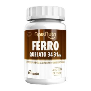 Imagem de Ferro Quelato 34,31mg (60 caps) - Apisnutri