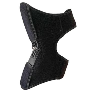 Imagem de Zxpjkyu Suporte de Joelho Ajustável com Mola Reforçada, Auxílio para Caminhada, Proteção Articulações, Ajuste Universal, Poliéster, Metal, Conforto Aprimo, Preto