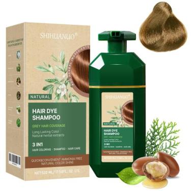 Imagem de Shampoo de tintura de cabelo SHIHUANUO 3 em 1, cobertura de cabelos gr