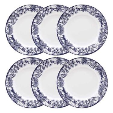 Imagem de Jogo De 6 Pratos Rasos 28 Cm Flamingo Toile De Jouy - Oxford