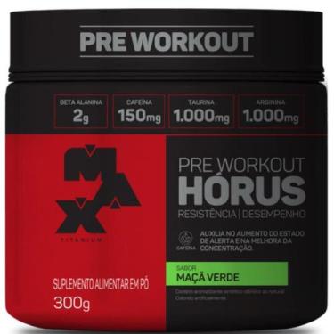 Imagem de Suplemento Max Titanium Horus Workout Pó 300g Maçã Verde