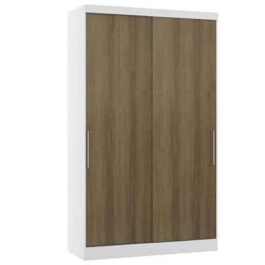 Imagem de Guarda Roupa De Canto Reto Modulado 90cm 1 Porta Alpes Luciane Móveis Branco Pf Com Branco Pf