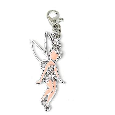 Imagem de Sexy Sparkles Pingente de fada Tinkerbell com clipe de strass para joias europeias com fecho de lagosta
