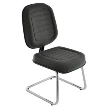 Imagem de Cadeira Diretor Para Escritório Cromada Linha Blenda Cinza